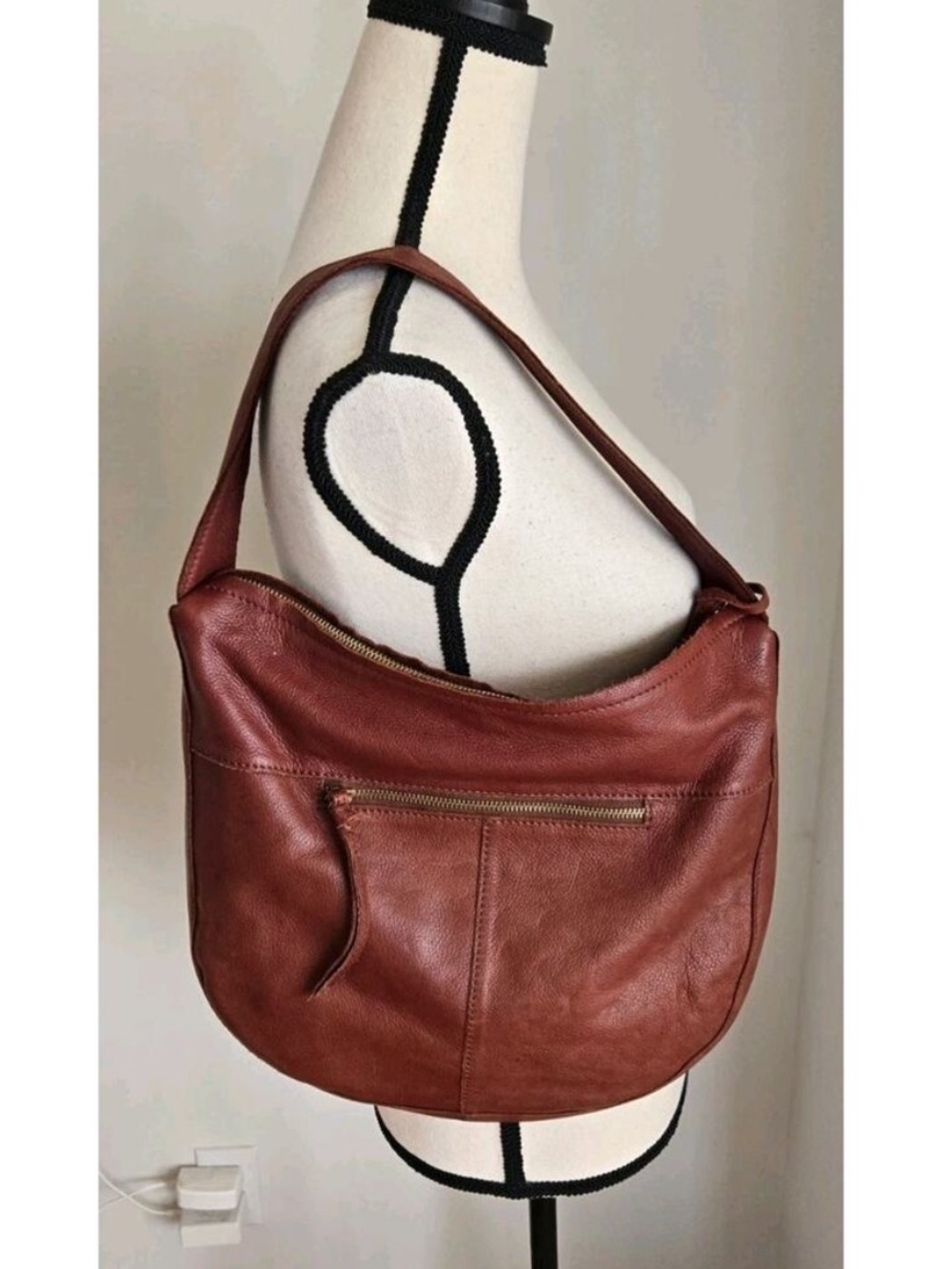 Margot New York Vintage Hobo style Leather Brown Purse Shoulder Bag